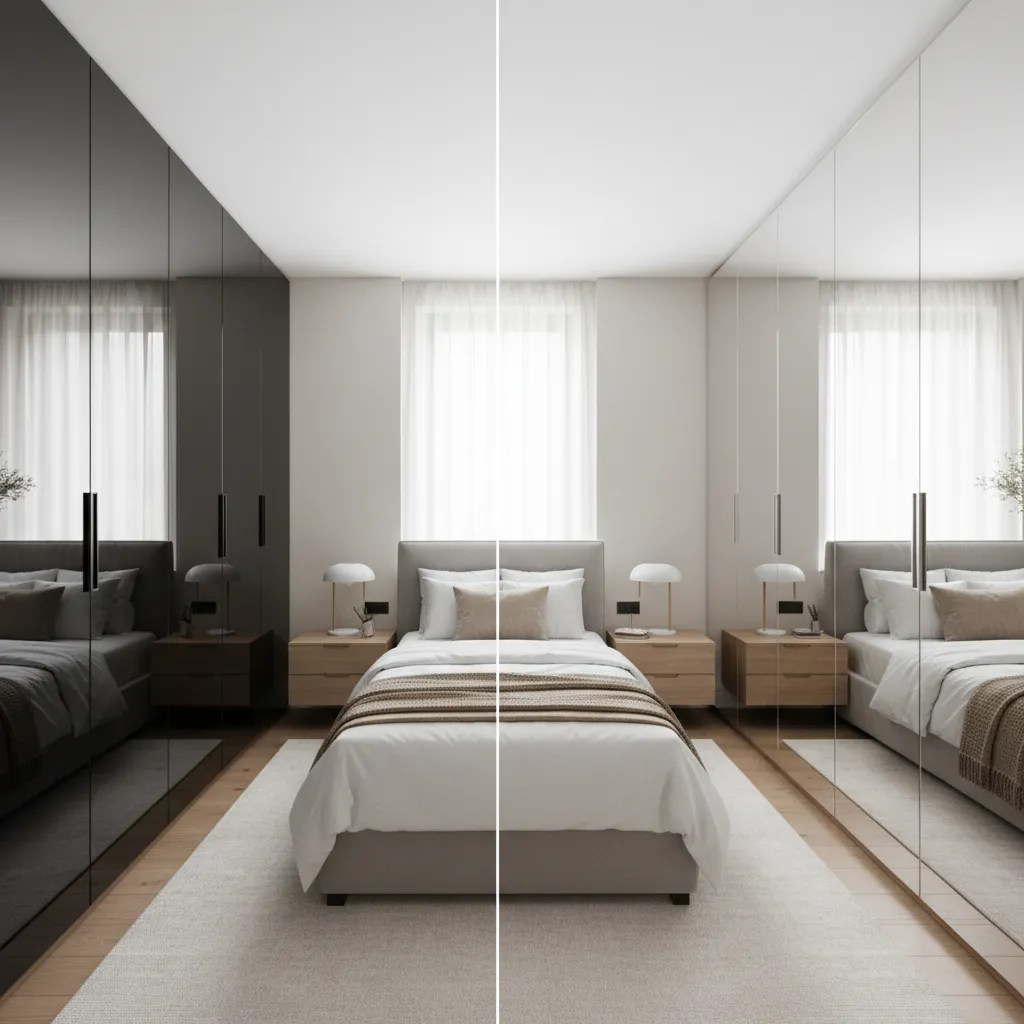 Black Mirror Closet Doors vs Silver Mirror Closet Doors for Modern Homes