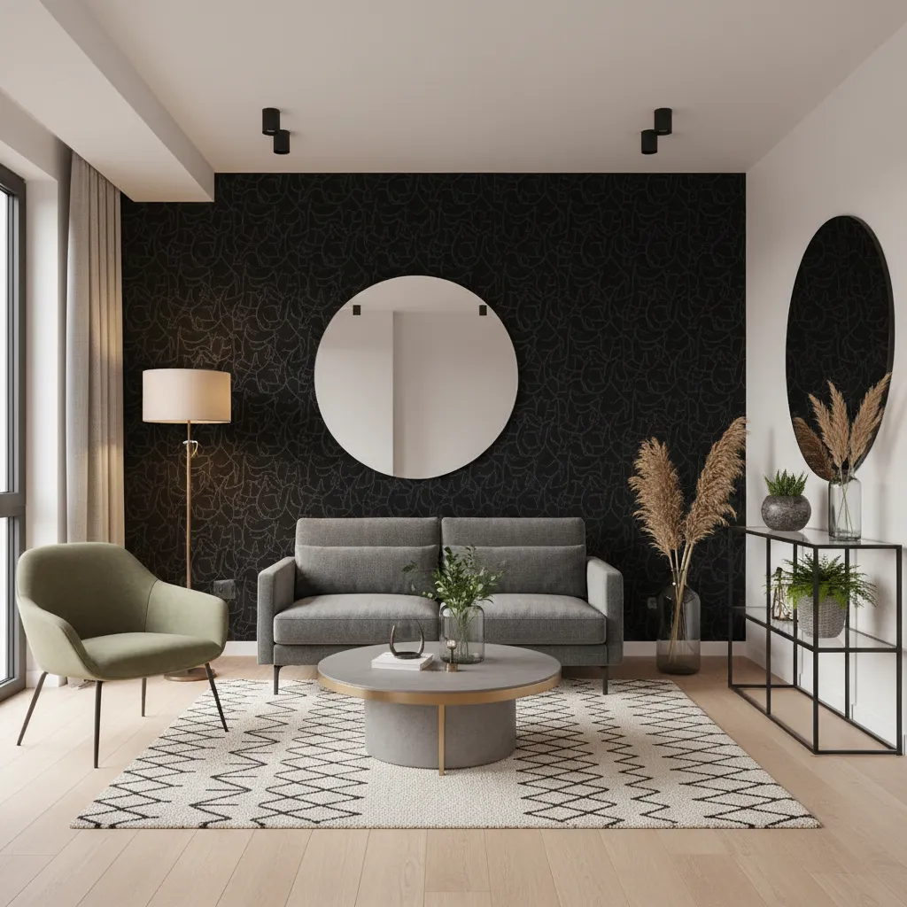 5 Black Wallpaper Designs for Walls That Wow Small Spaces