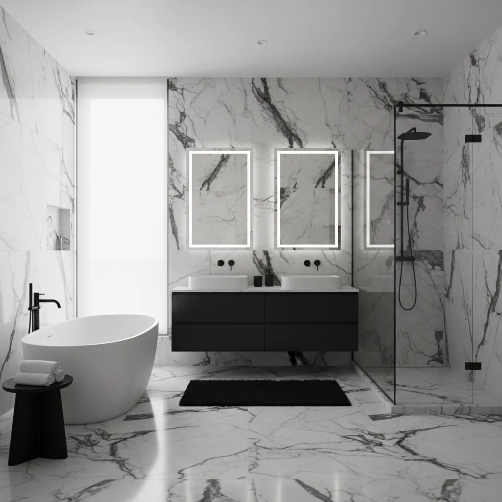 Black and white bathroom designs that actually work
