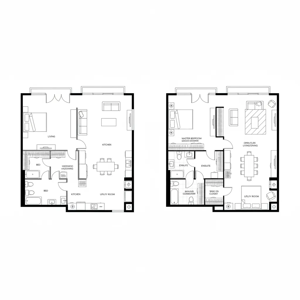 How to Choose the Right Level of Detail in a Black and White Floor Plan
