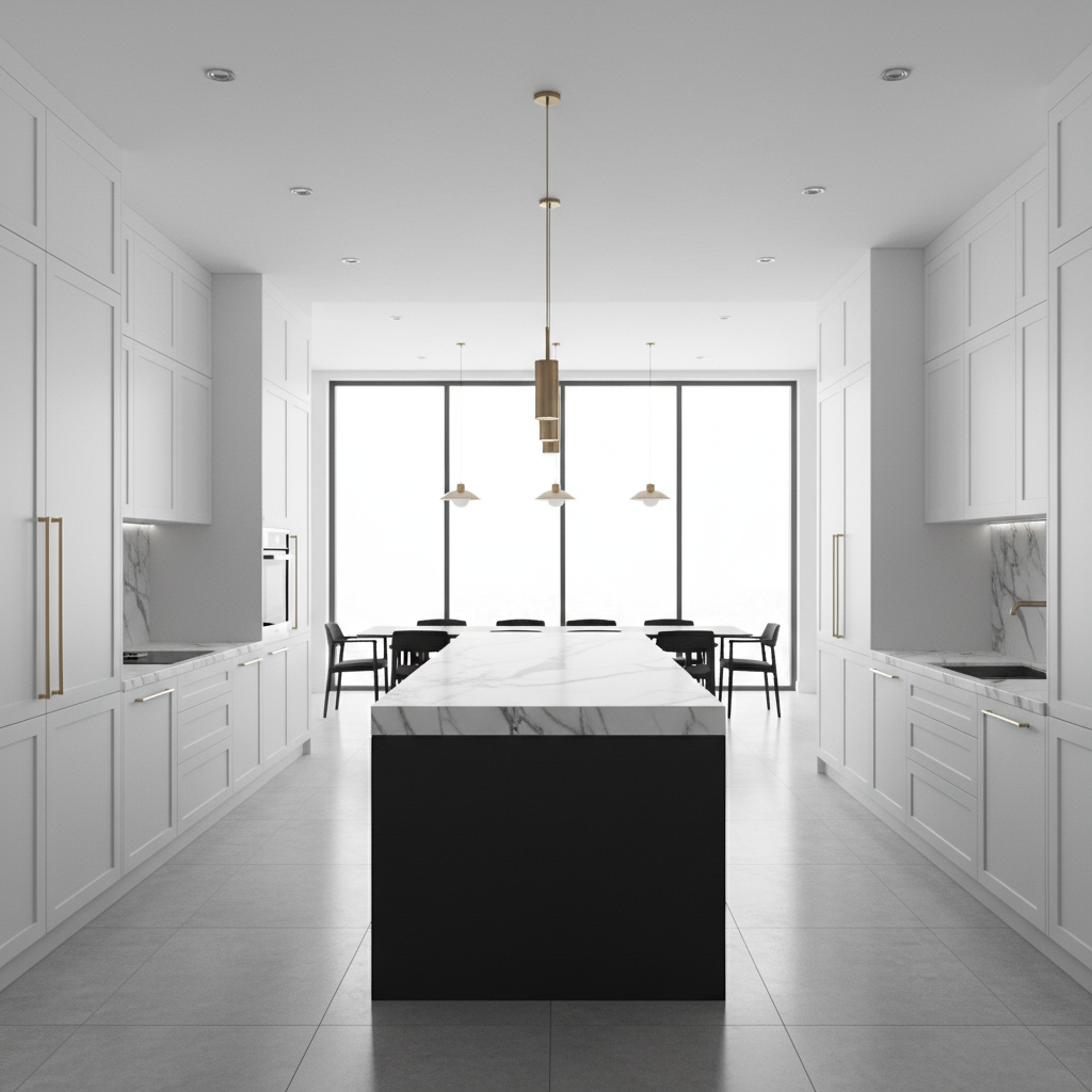 Black and White Kitchen Designs Photo Gallery & Ideas