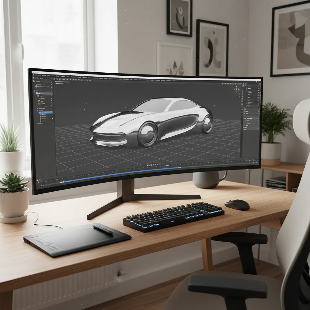 Blender 3D modeling interface showing object modeling workspace