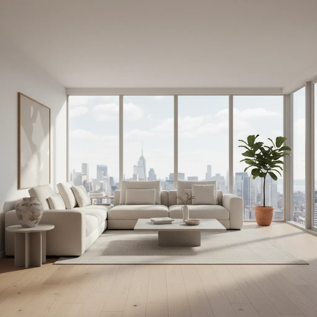 high resolution Blender Cycles render of modern apartment interior