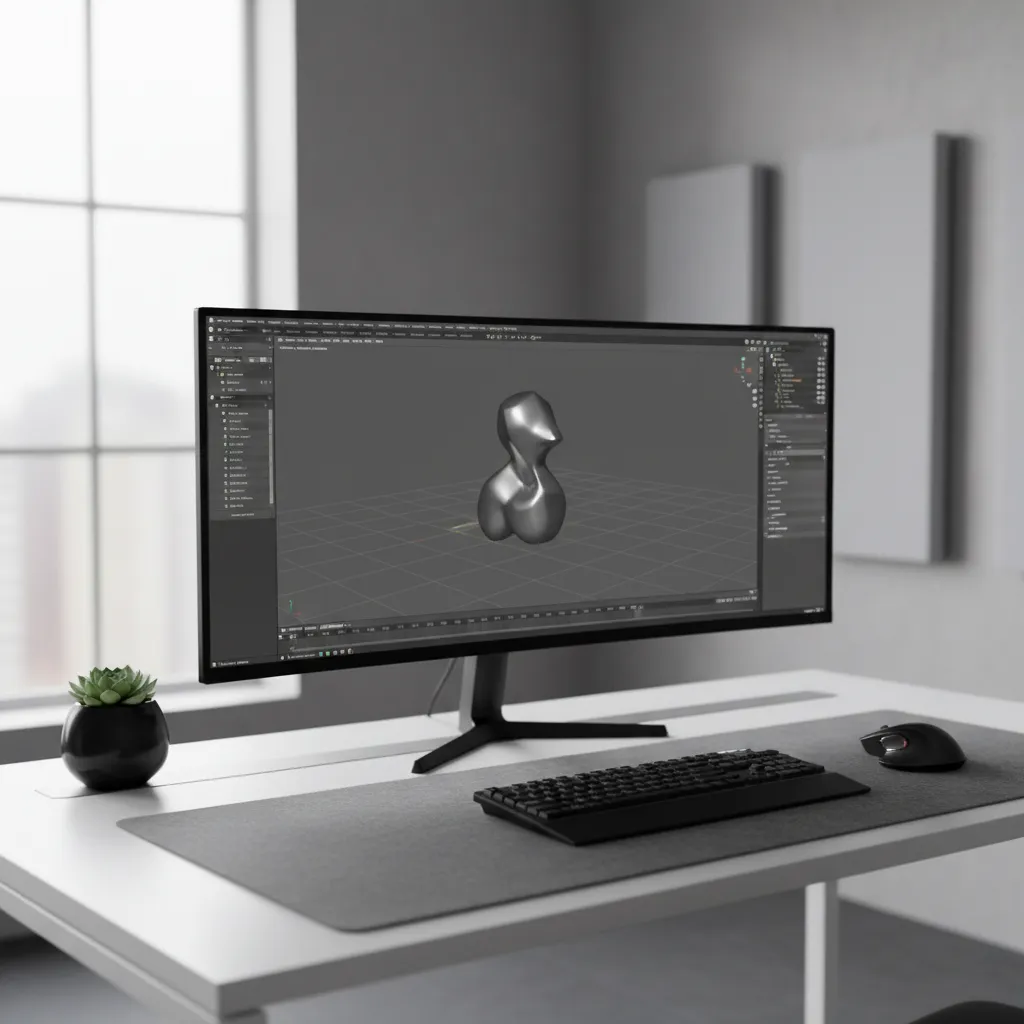 blender software interface showing 3D object modeling workspace