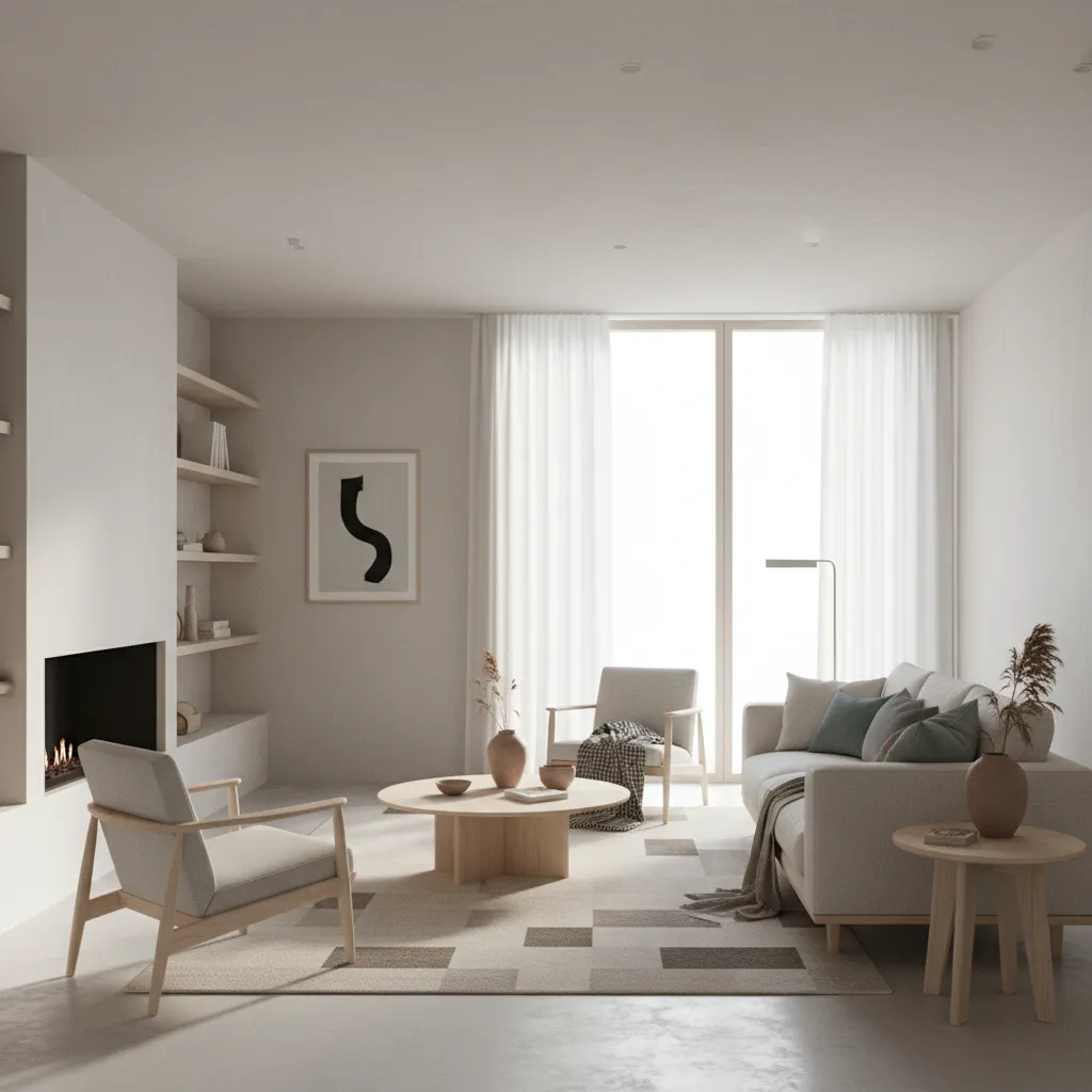 modern interior rendered using Blender cycles realistic lighting