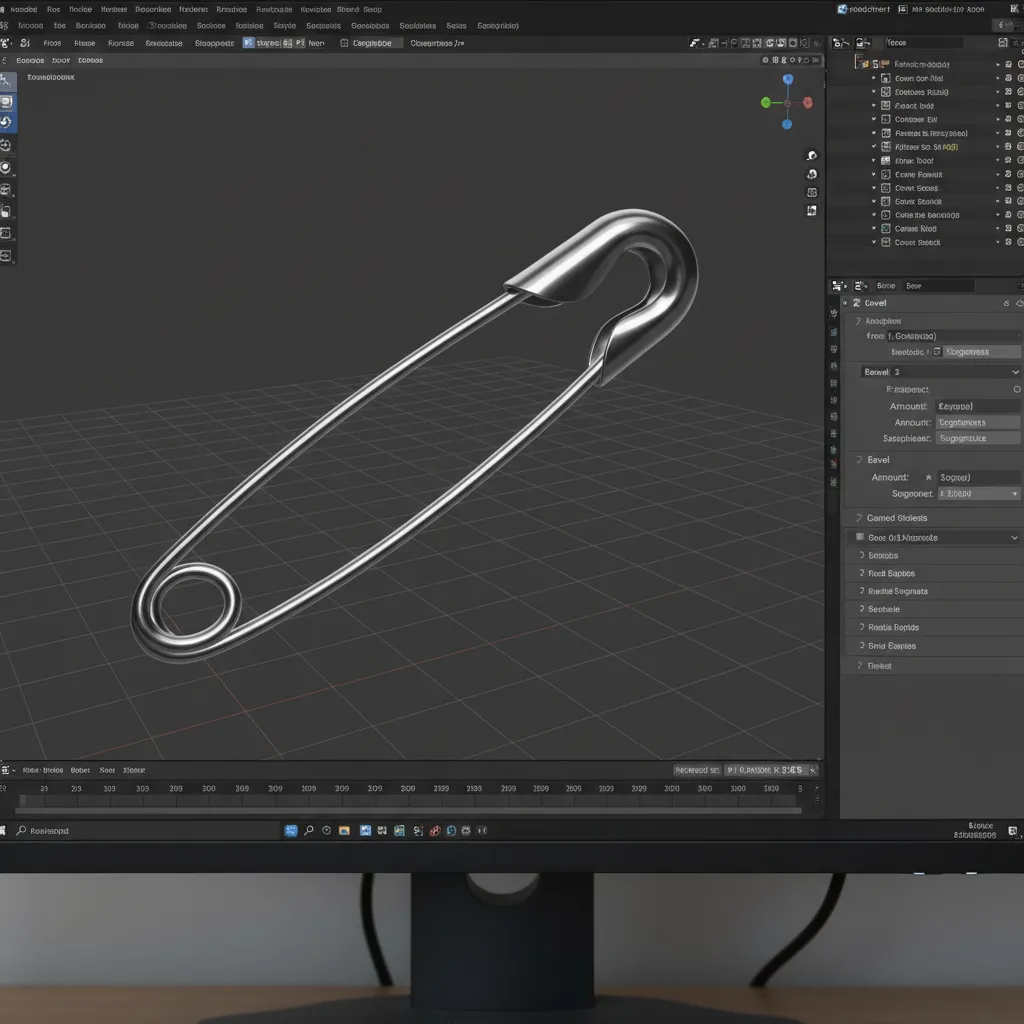 Creating a Safety Pin in Blender