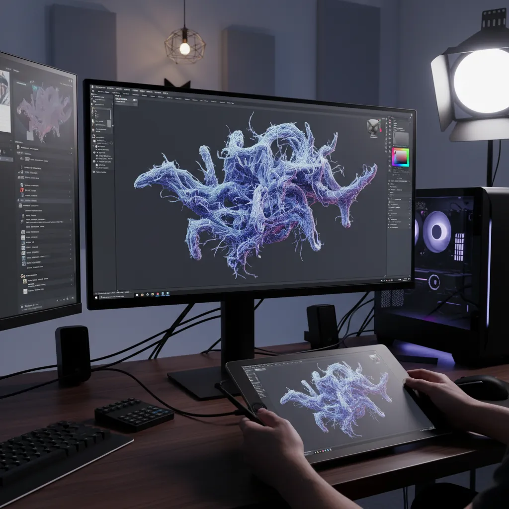 Digital sculpting process for creating organic 3D printing models