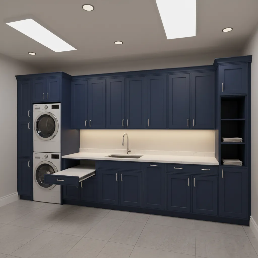 Lighting Optimization for Blue Cabinet Laundry Rooms