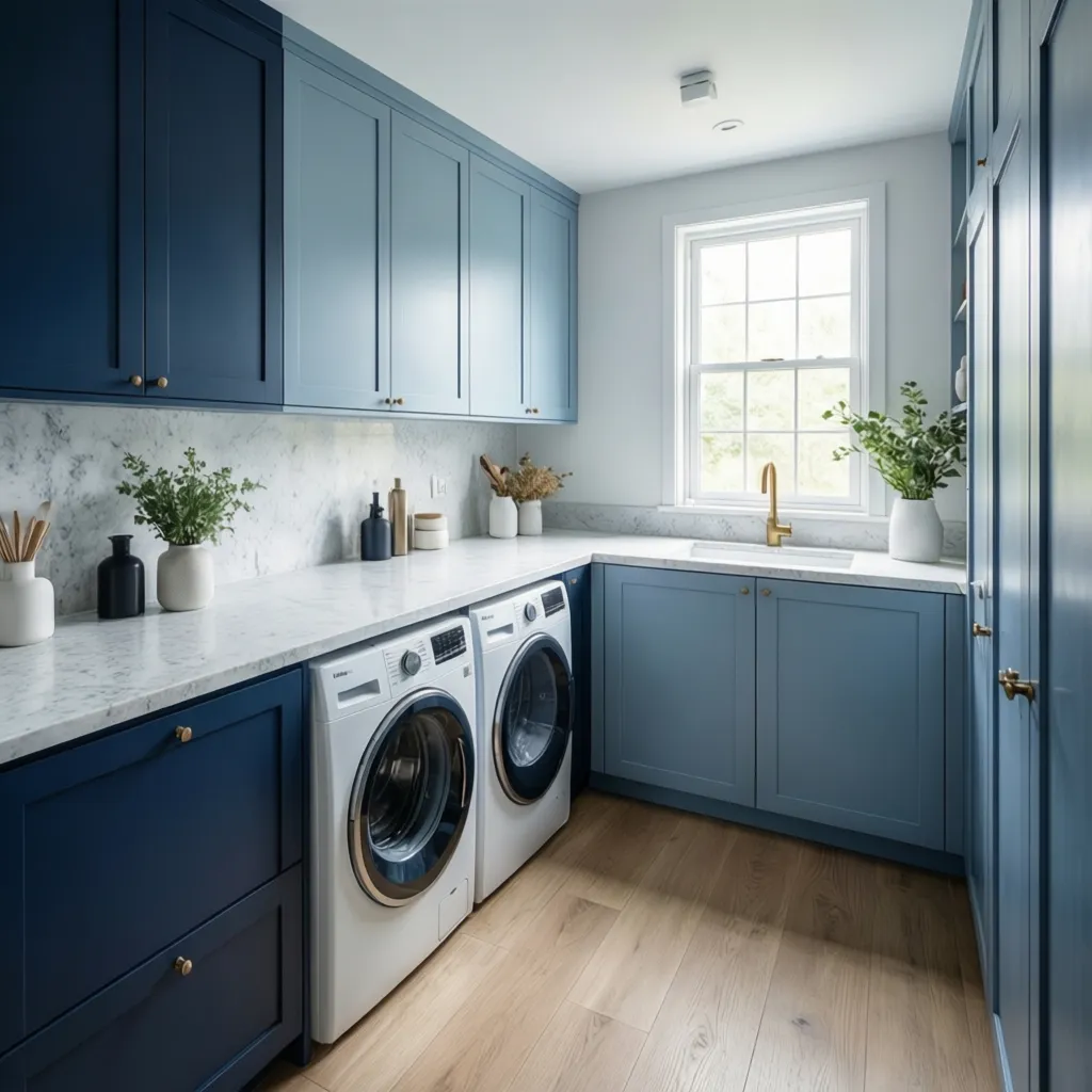 How to Choose the Right Shade of Blue for Laundry Room Cabinets