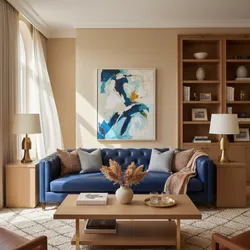 Best Color Palettes for a Blue Leather Sofa