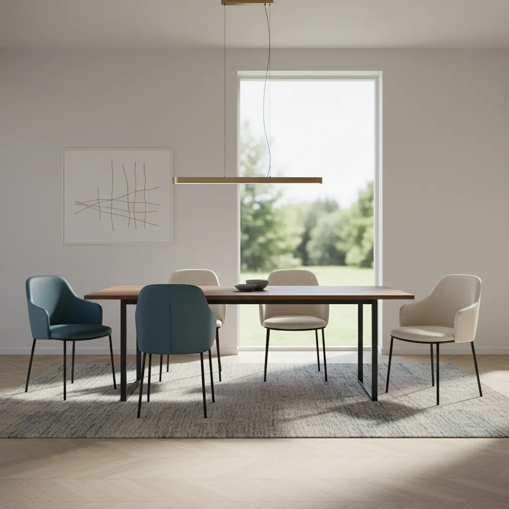 Blue Leather Dining Chairs vs Fabric Dining Chairs: Which Works Better for Modern Dining Rooms?: A practical comparison of style, durability, and maintenance to help you choose the right dining chair material for a modern home.