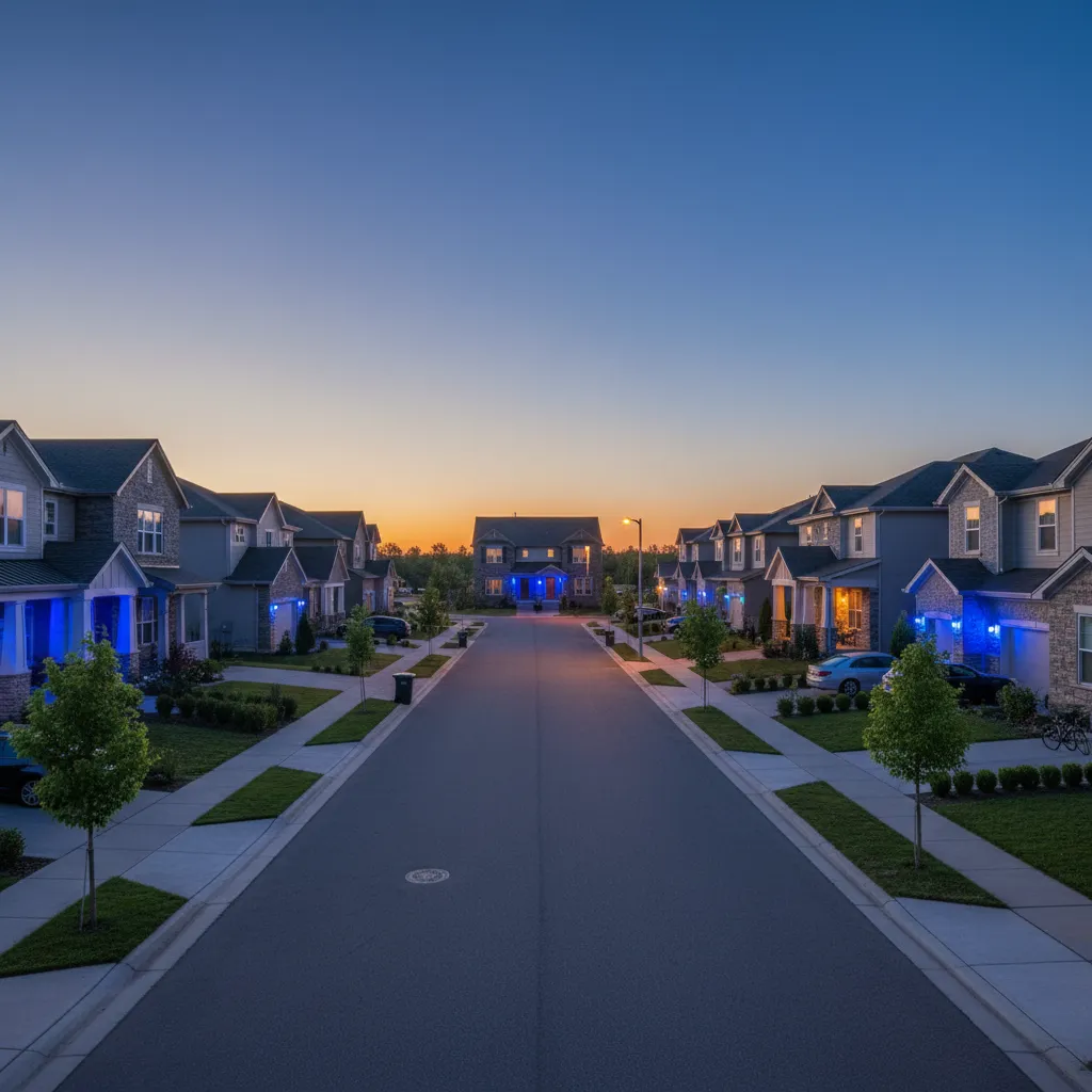Community Campaigns That Use Blue Lights on Homes