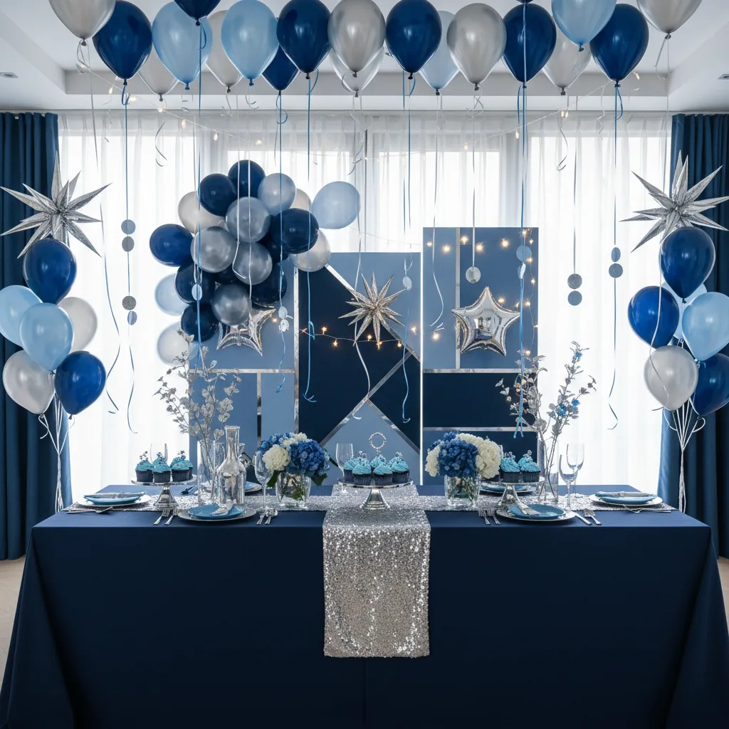 5 Ways to Style a Blue & Silver Birthday Setup: A designer’s practical guide to balancing blue and silver party decorations so the whole setup feels polished, cohesive, and professionally styled.
