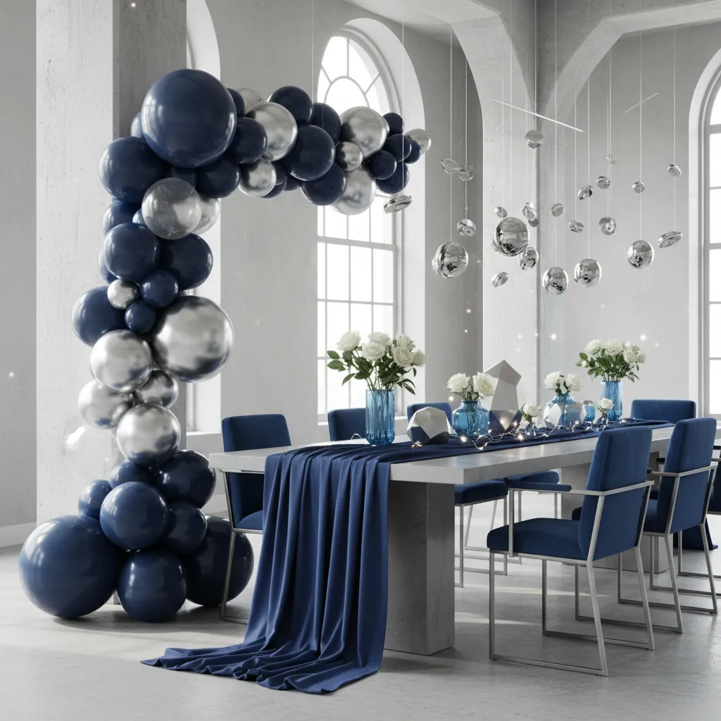 5 Blue & Silver Birthday Decoration Trends: An event planner’s perspective on modern blue and silver birthday decorations, from balloon installations to minimalist metallic themes