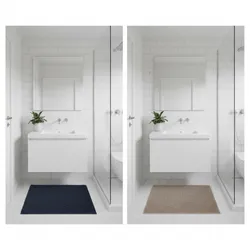 Blue Bathroom Rug Sets vs Neutral Rug Sets for Small Bathrooms