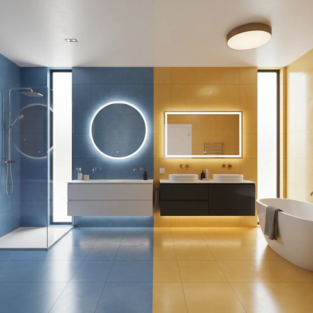 Blue vs Yellow Dominant Bathrooms Which Color Balance Works Best