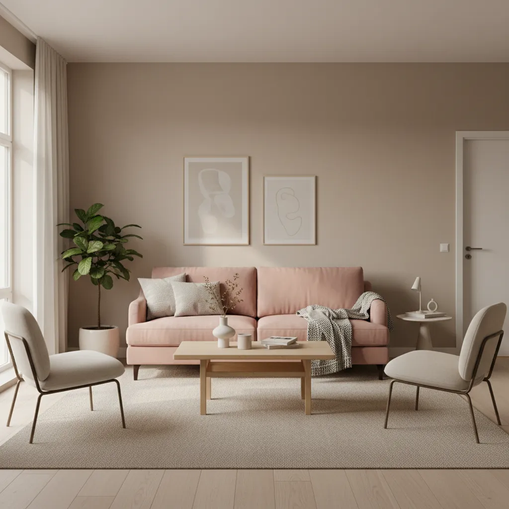 How to Style a Blush Pink Sofa in Small Living Rooms
