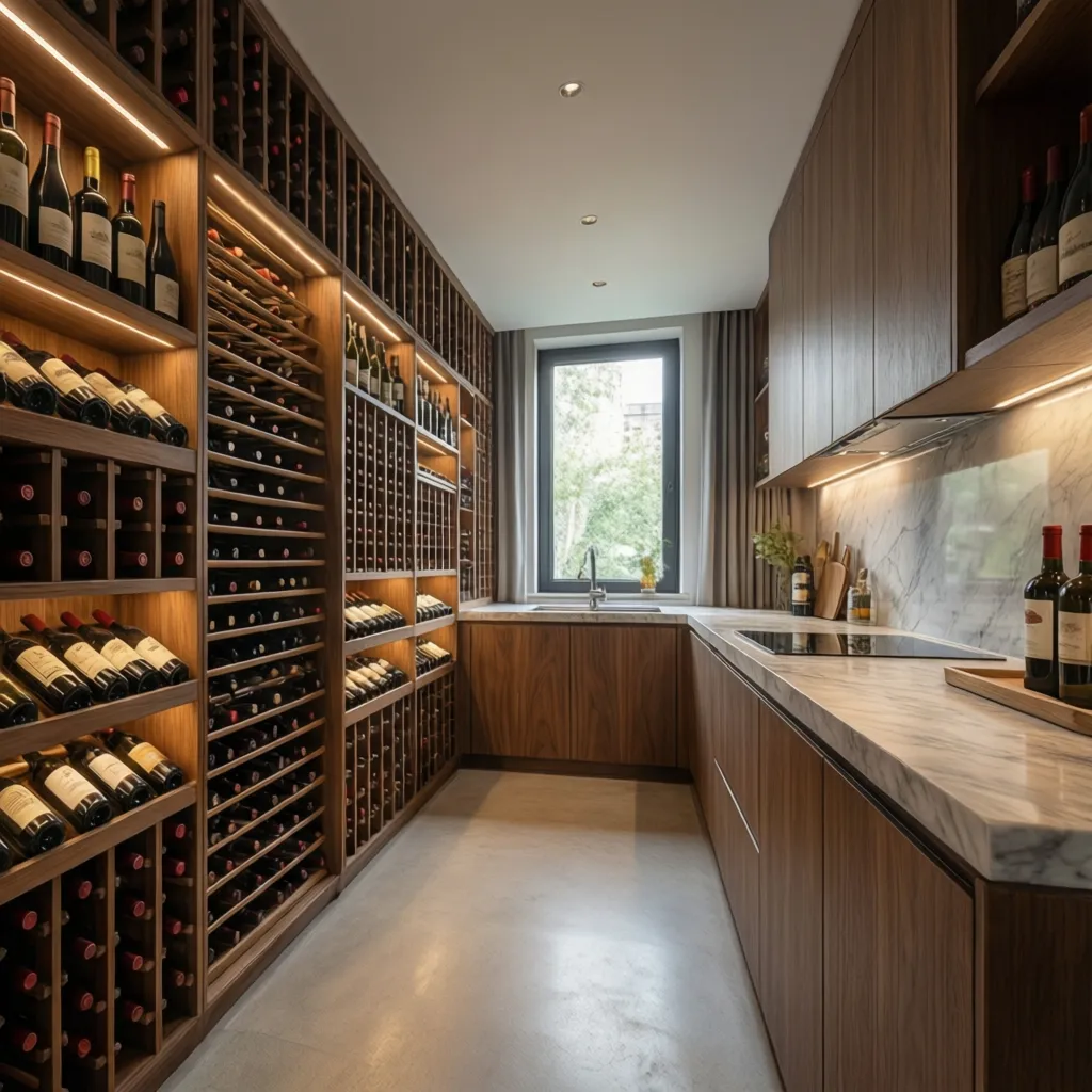 Bodegas en diseño de interiores de cocina