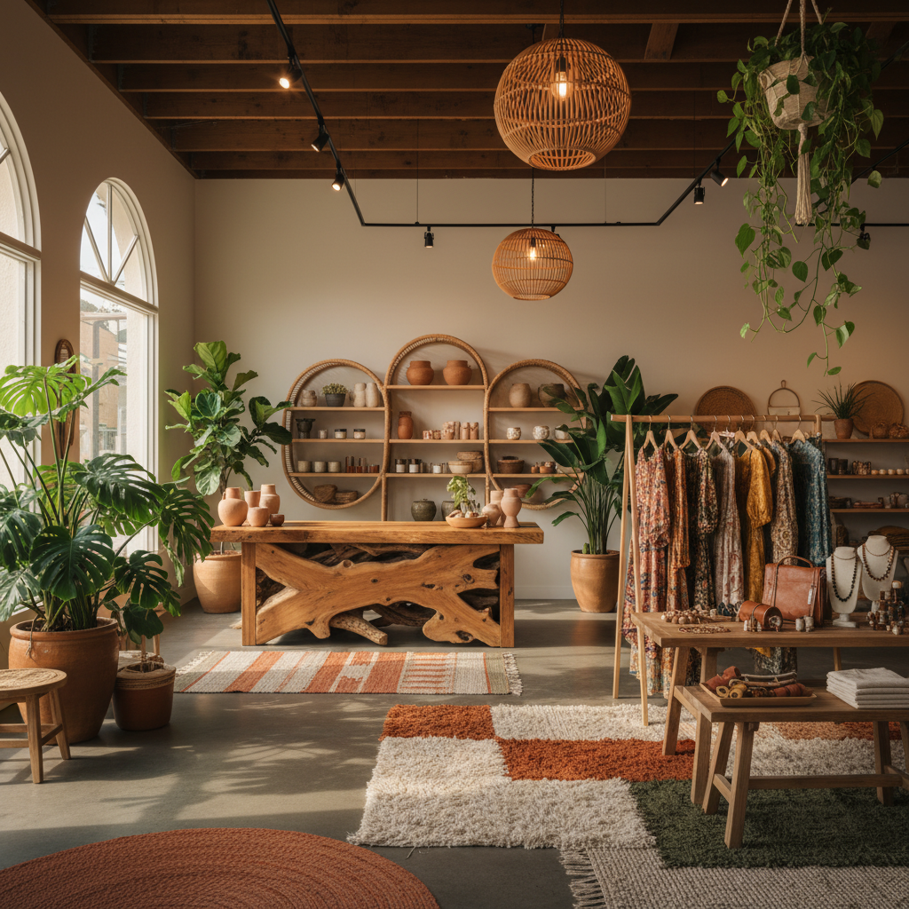 Diseños interiores de tiendas boho: guía práctica