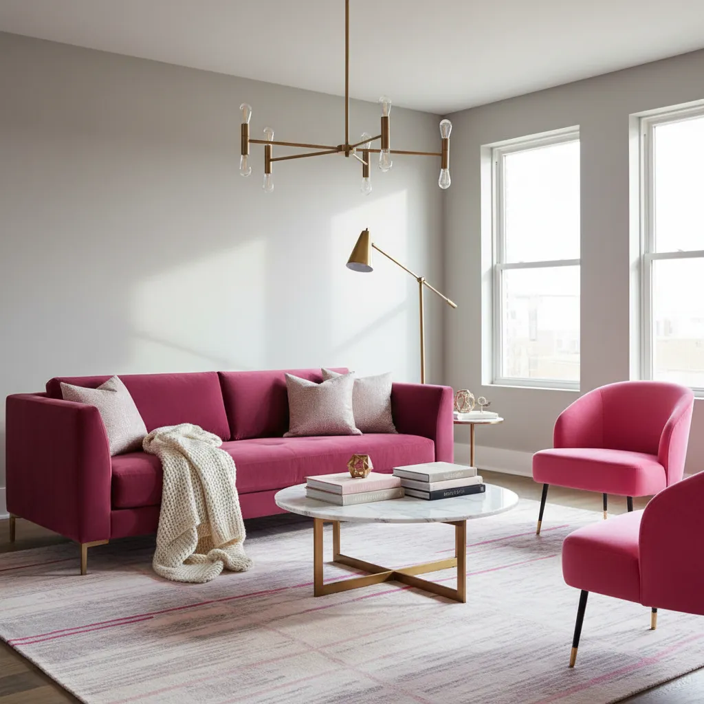 Fuchsia vs Magenta vs Hot Pink for Living Rooms