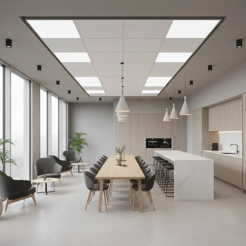 LED Panels vs Pendant Lights vs Recessed Fixtures for Break Rooms