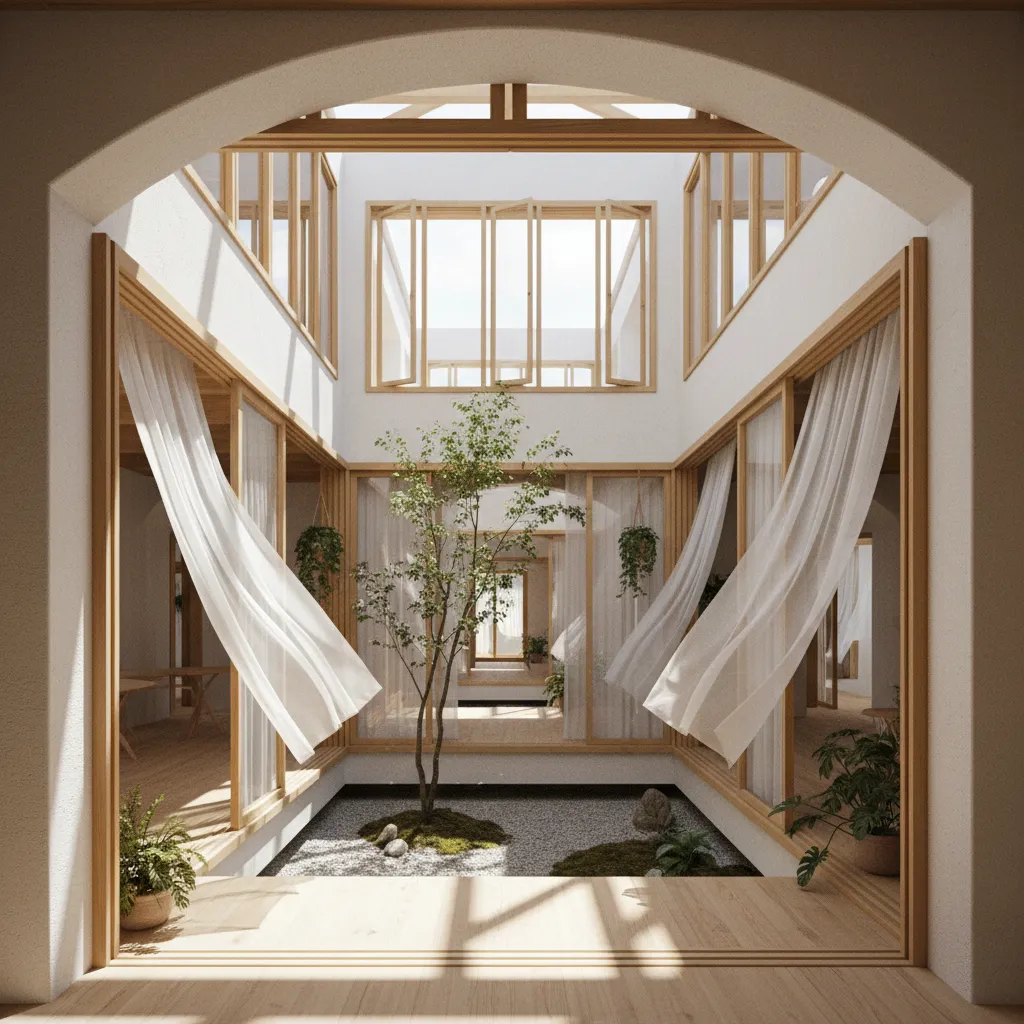 Cross-Ventilation House Plan, Composed for Future Airflows: Designing a home as an interface where air, light, and movement compile into resilient daily life