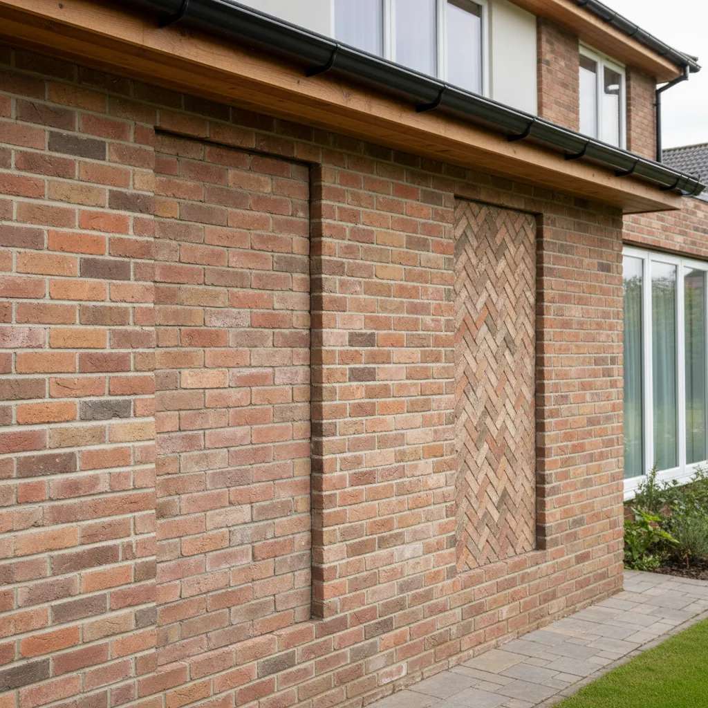Diseño de colocación de ladrillos en muros de casas