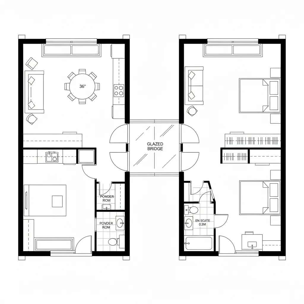 Bridge Gallery with Dual En Suites