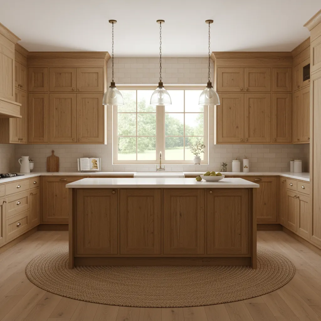 How to Fix a Country Kitchen That Looks Too Dark with Oak Cabinets