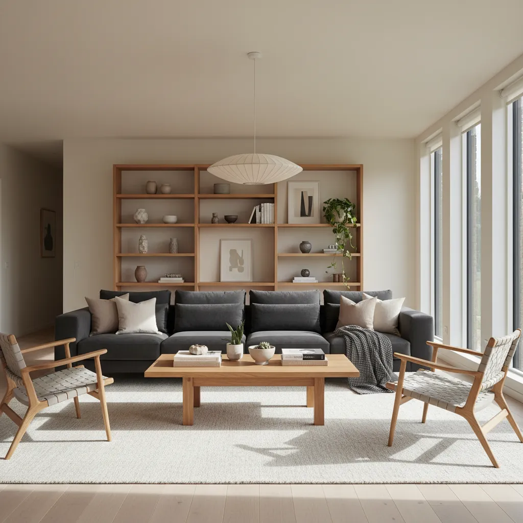 Design Tricks to Brighten a Dark Grey Living Room Using Rugs