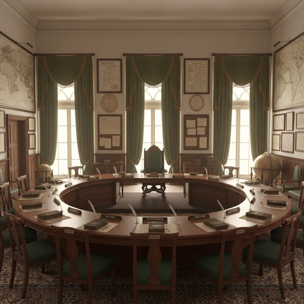 visual representation of British India executive council administrative structure