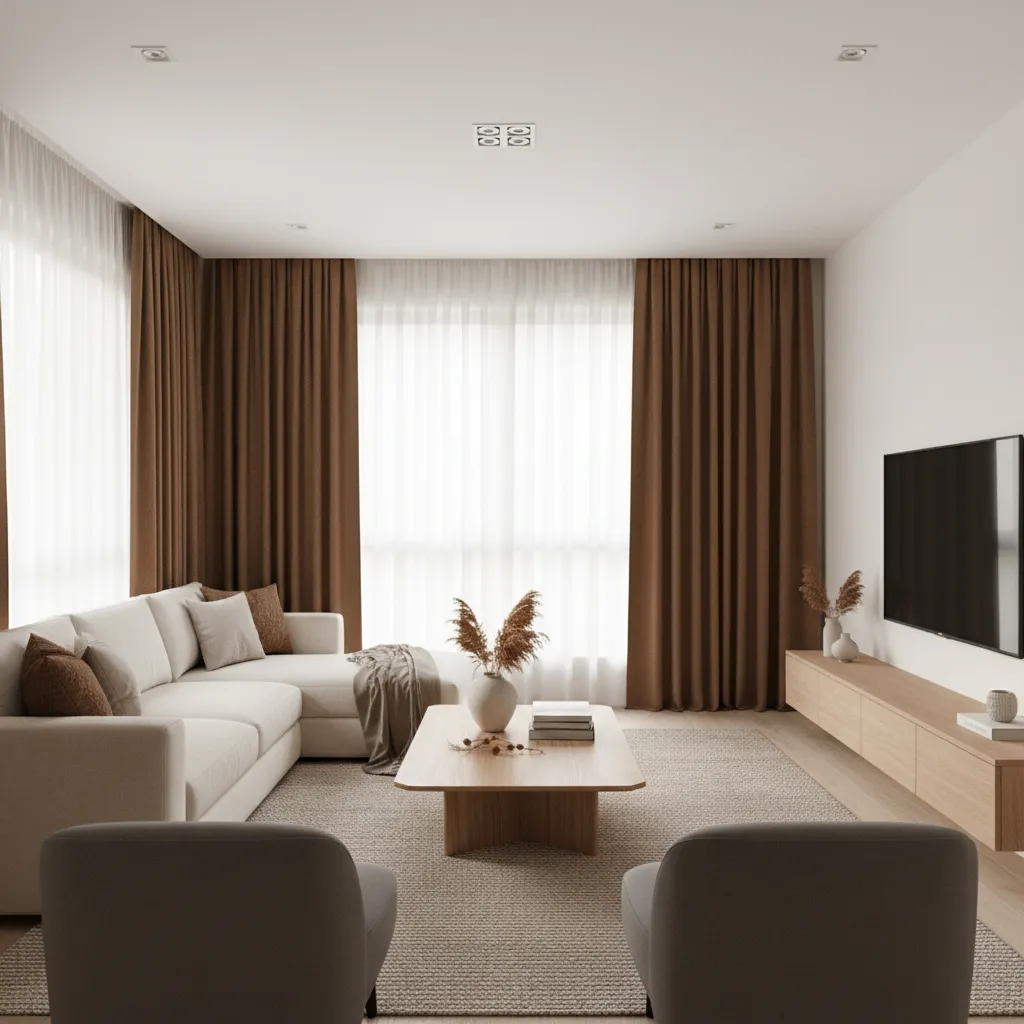 Common Problems When Decorating with Brown Curtains in the Living Room
