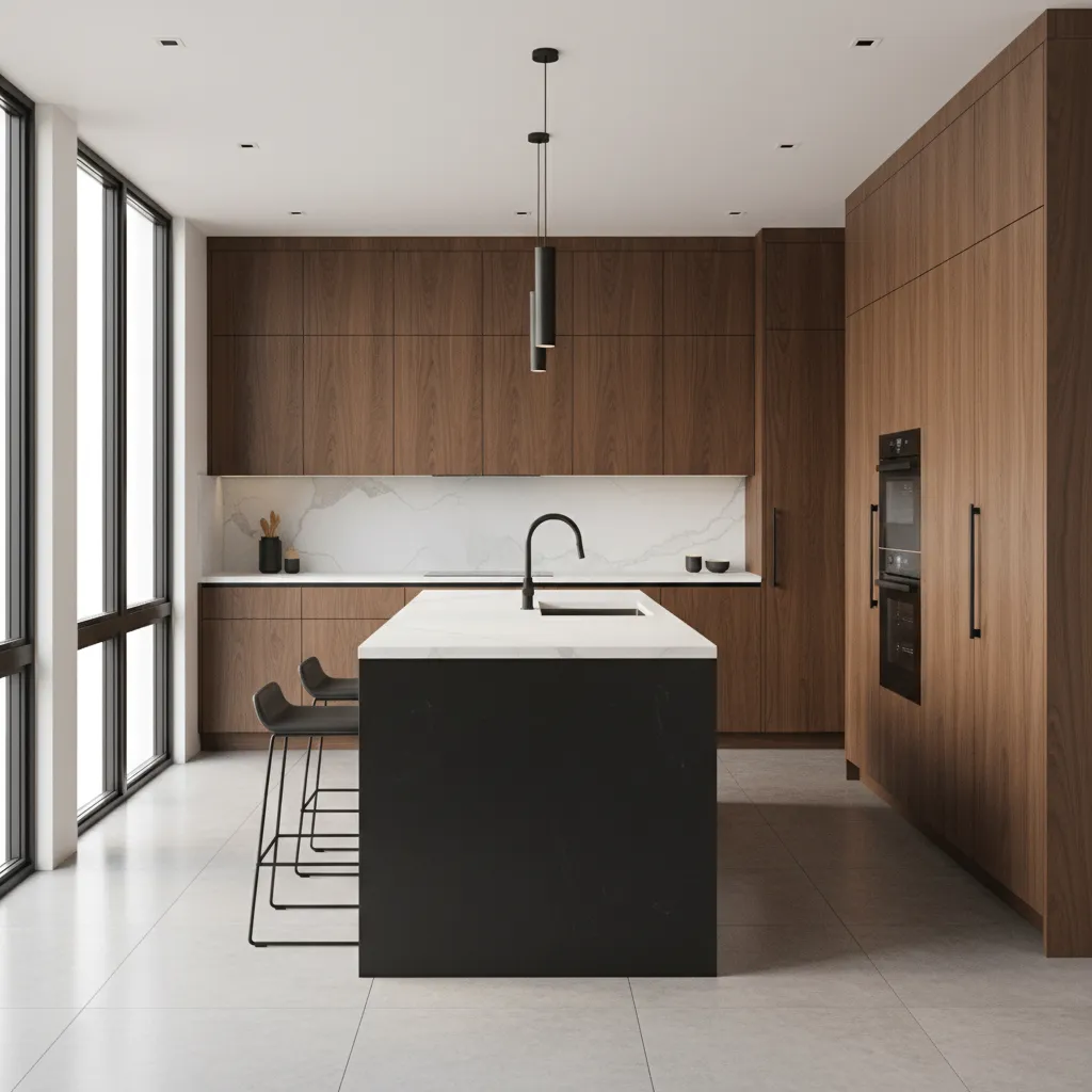 5 Brown White Black Kitchen Designs That Work
