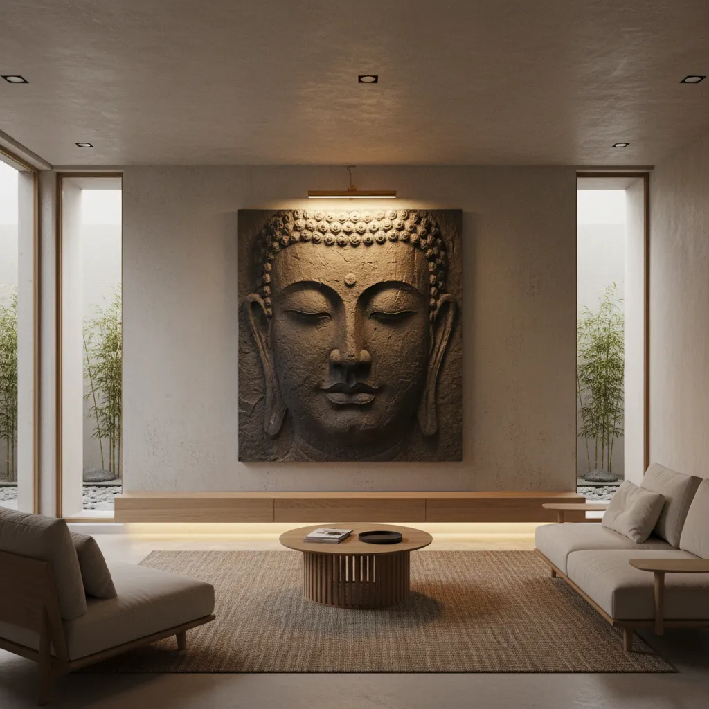Choosing the Right Lighting Fixtures for Buddha Wall Art at Home