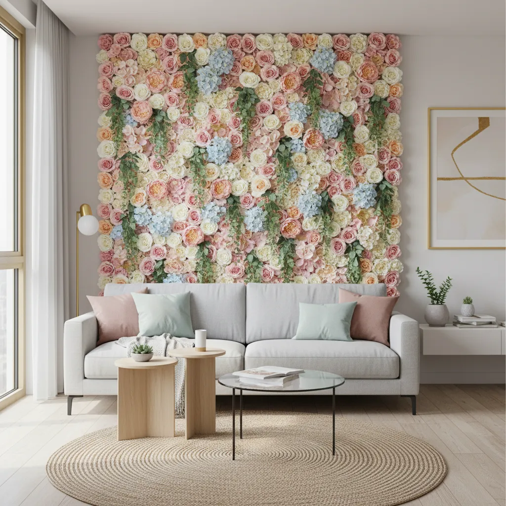 Budget-Friendly Artificial Flower Wall Decoration Ideas
