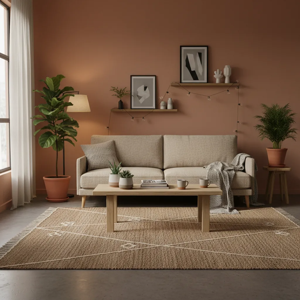 Salón acogedor decorado con pocos elementos pero bien equilibrados