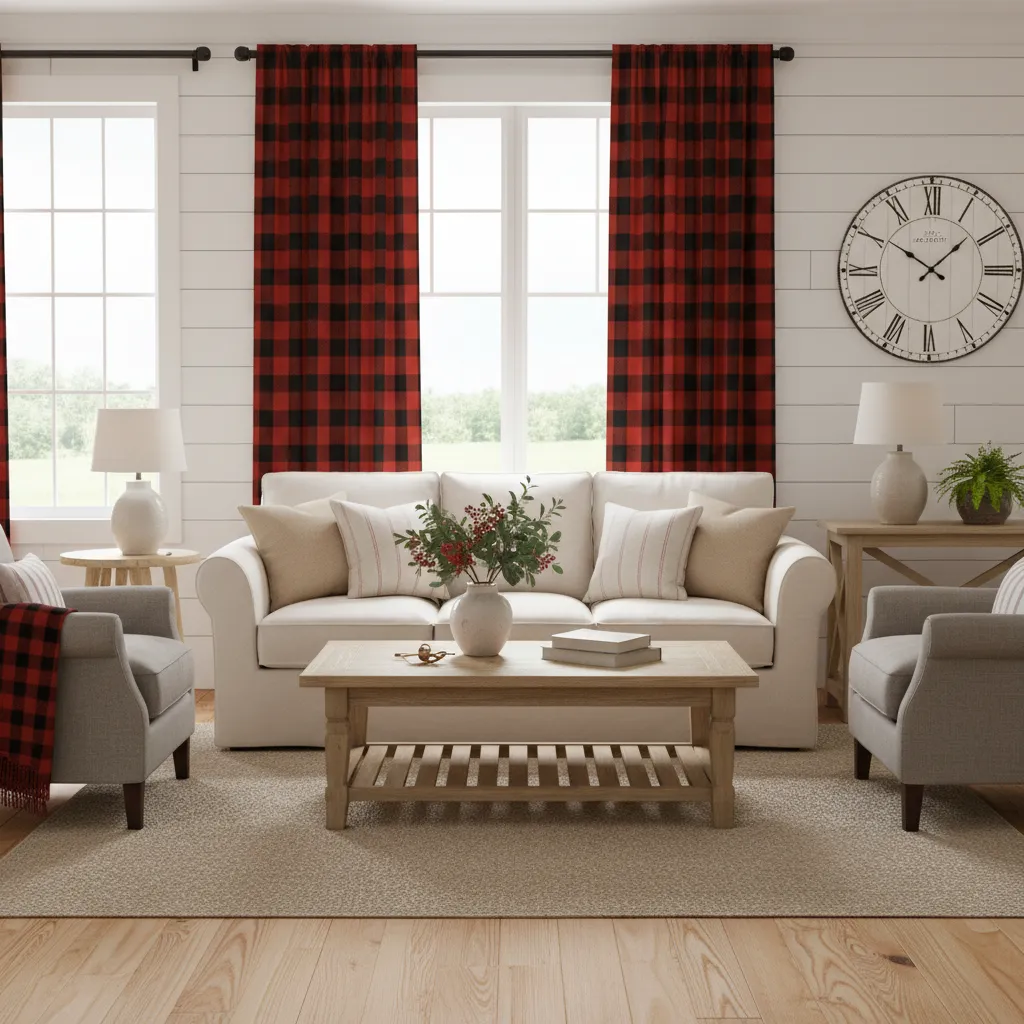 Why Buffalo Plaid Curtains Feel Too Bold (5 Easy Fixes)