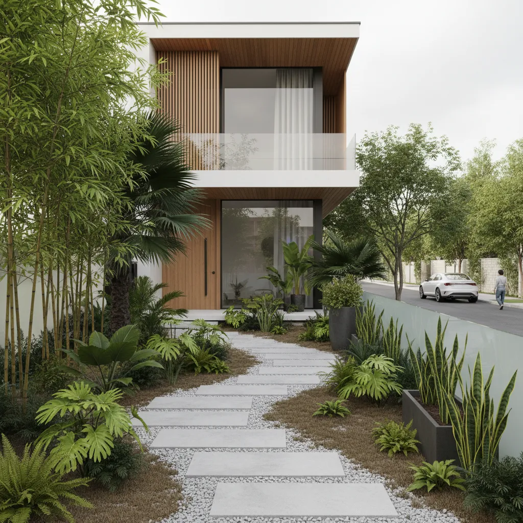 Taman depan rumah sebagai zona buffer