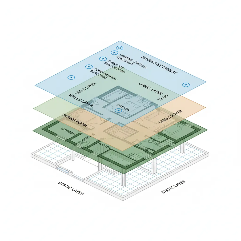 diagram showing layered rendering using buffered images