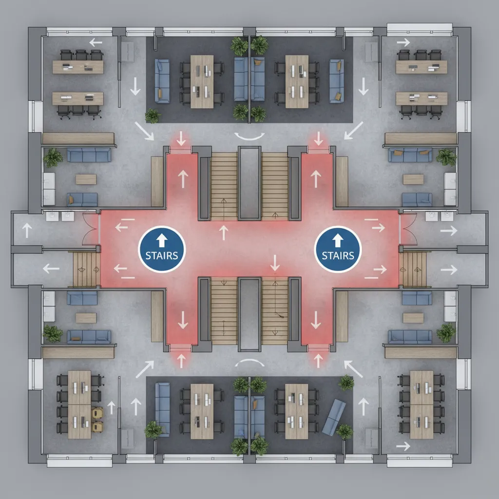 Fire Safety and Building Code Rules for Exit Placement in Floor Plans