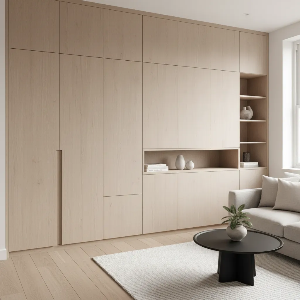 Armarios integrados en un apartamento pequeño