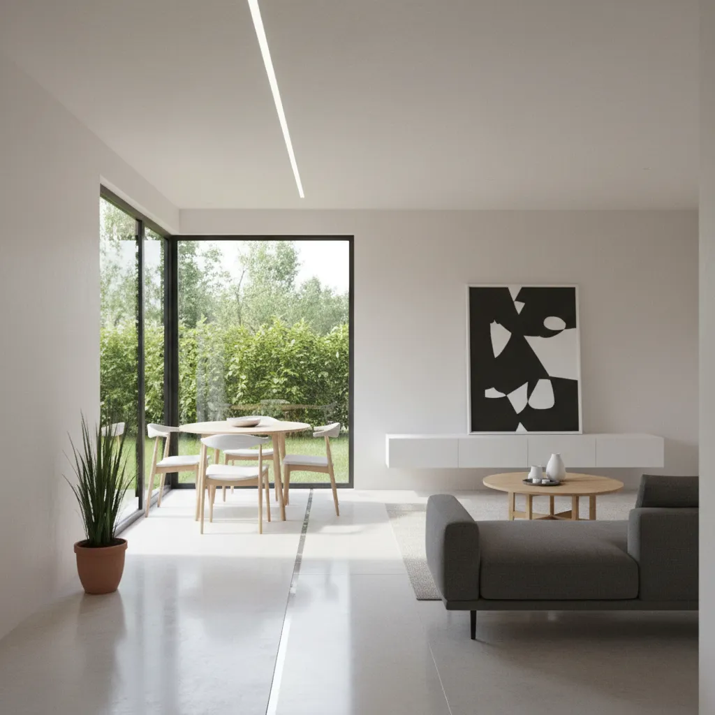 small bungalow living and dining area layout visualization