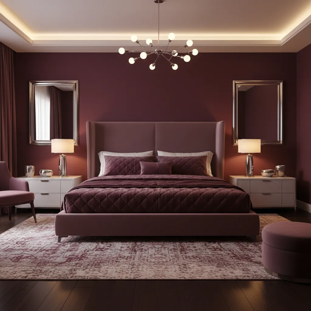 Best Lighting for Burgundy Bedrooms to Keep the Space Warm and Elegant