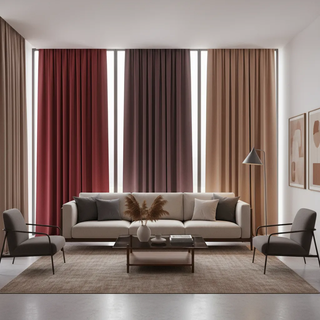 Burgundy Curtains vs Maroon and Wine Curtains Which Color Works Best for a Living Room