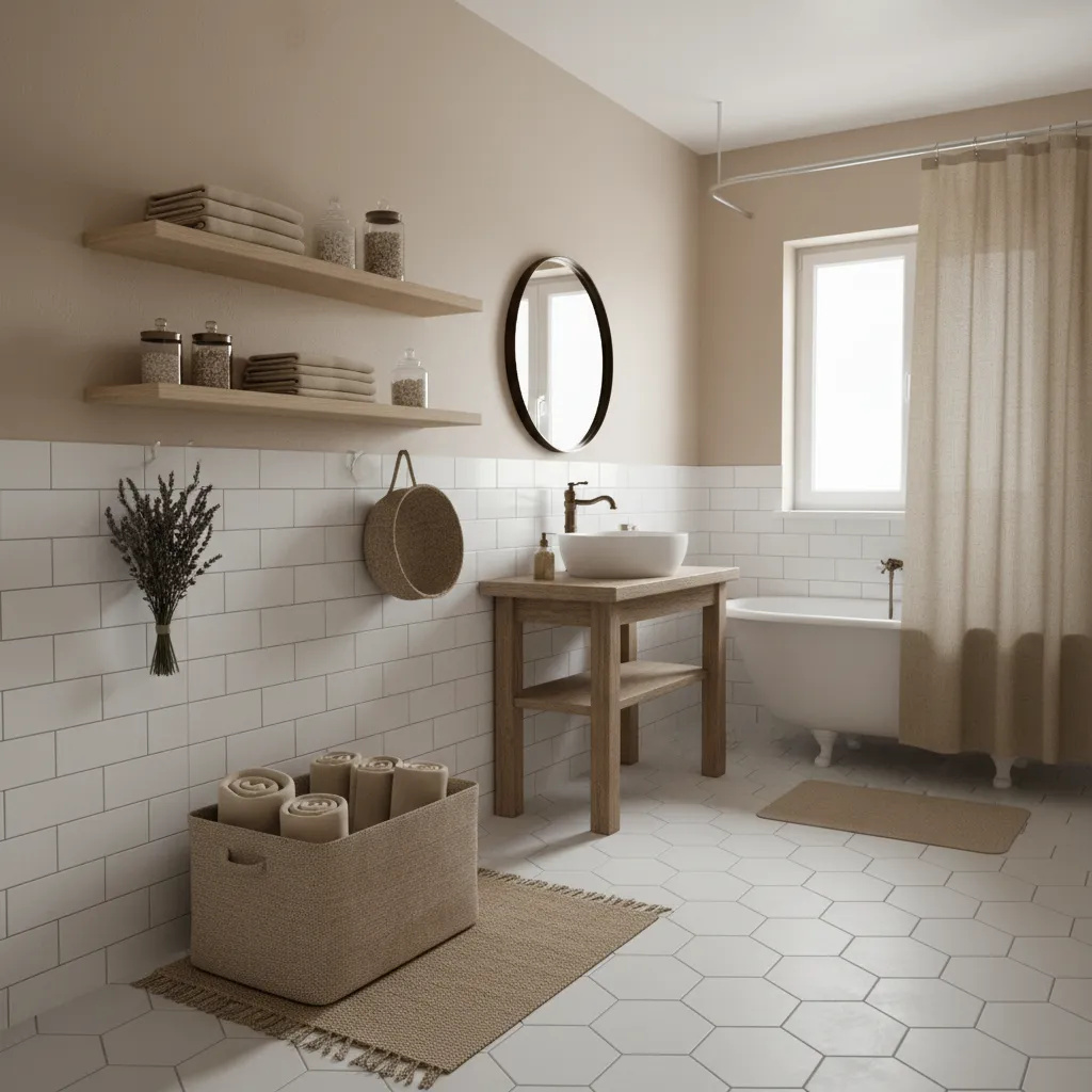 How to Style Burlap Decor in Small Bathrooms Without Clutter