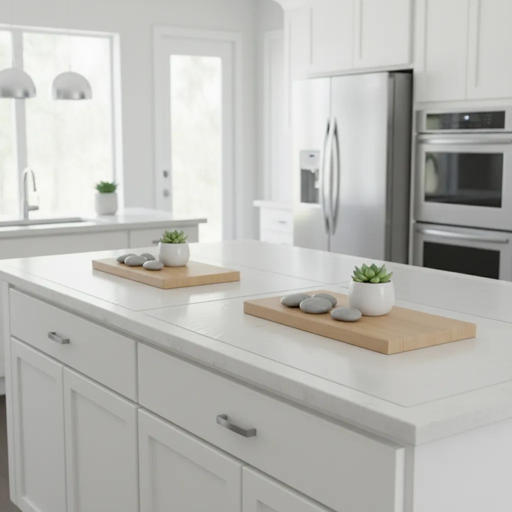 protective liners placed on top of kitchen cabinets to prevent dust buildup