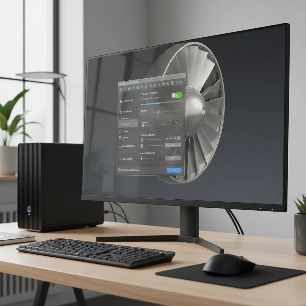CAD graphics settings panel showing hardware acceleration configuration