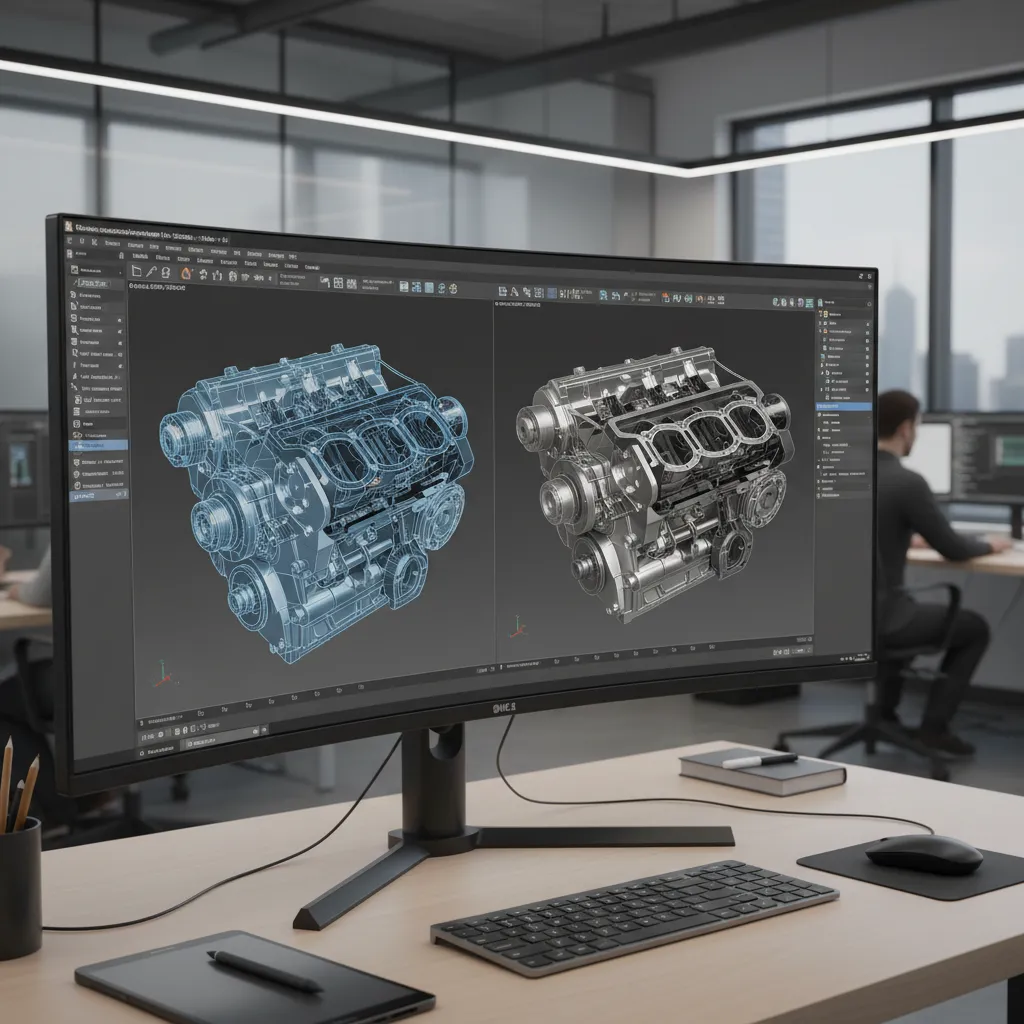 CAD model prepared for visualization pipeline