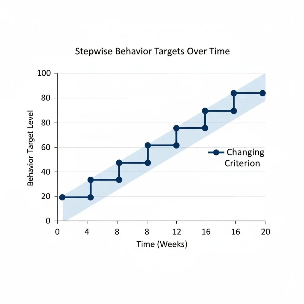 Diagrama del diseño de cambio de criterio con metas progresivas
