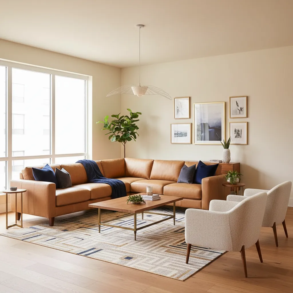 Best Color Palettes to Style a Camel Sofa Living Room